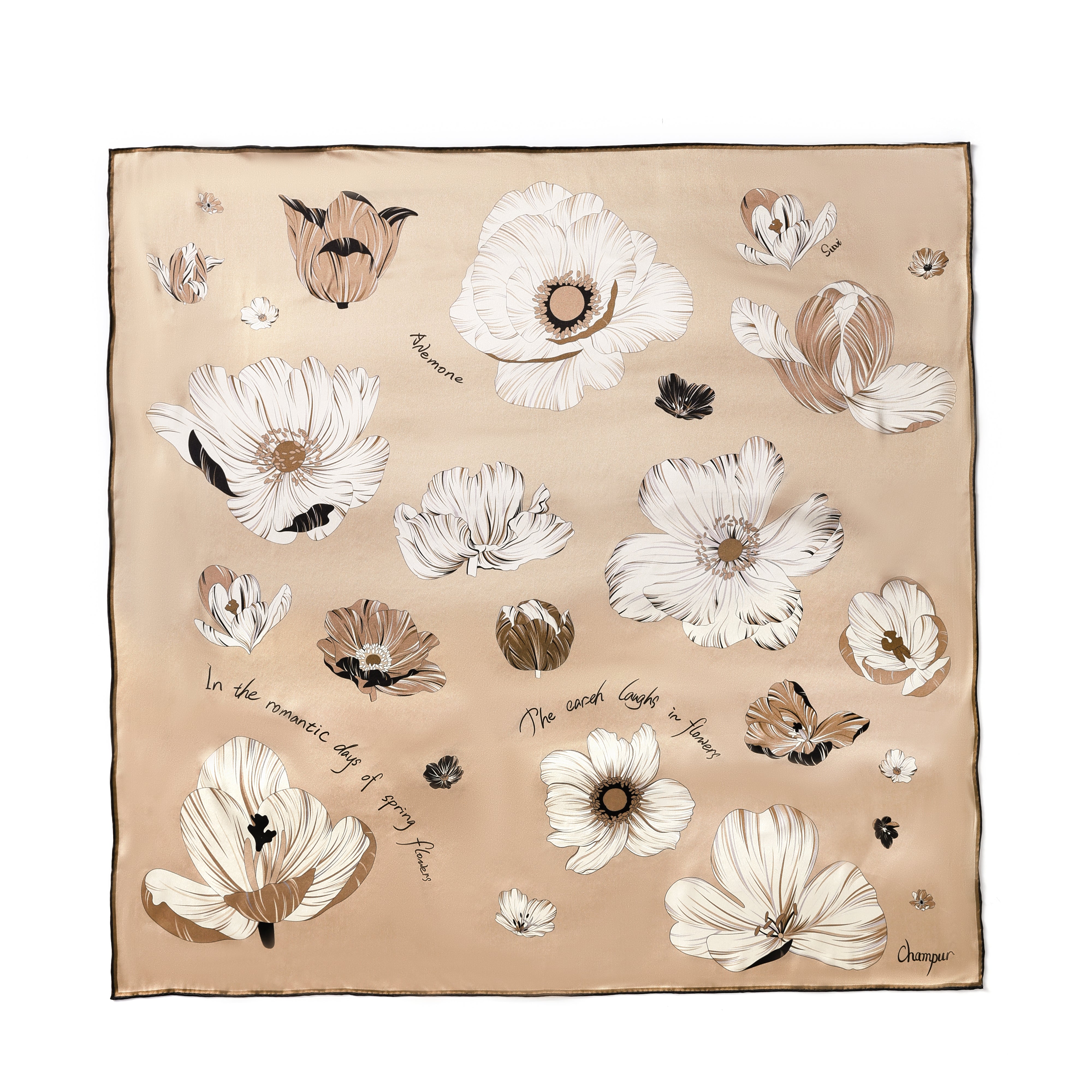 Elegant and luxury silk scarf for women, perfect gift idea – 100% pure silk. Premium fashion.