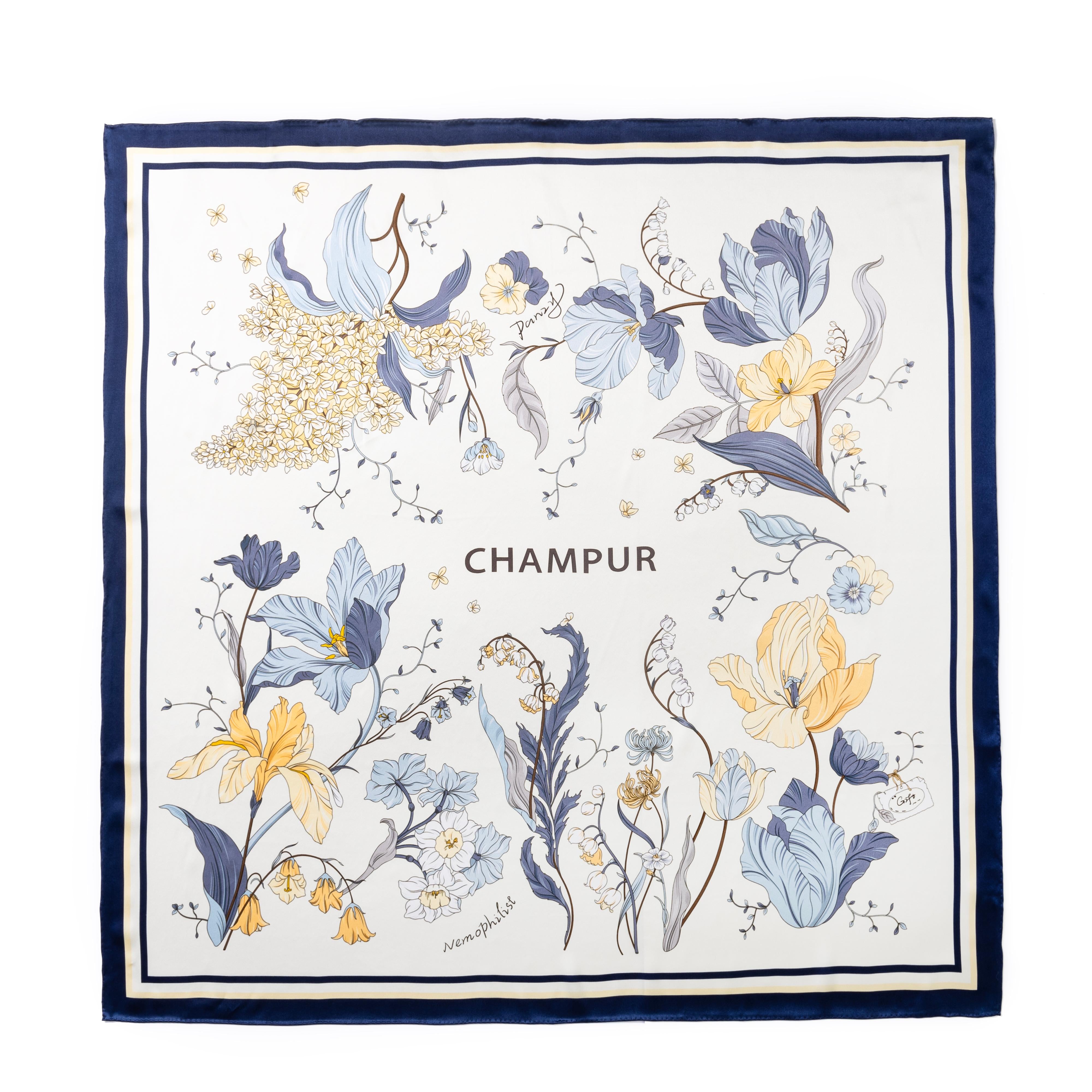 Elegant and luxury silk scarf for women, perfect gift idea – 100% pure silk. Premium fashion.