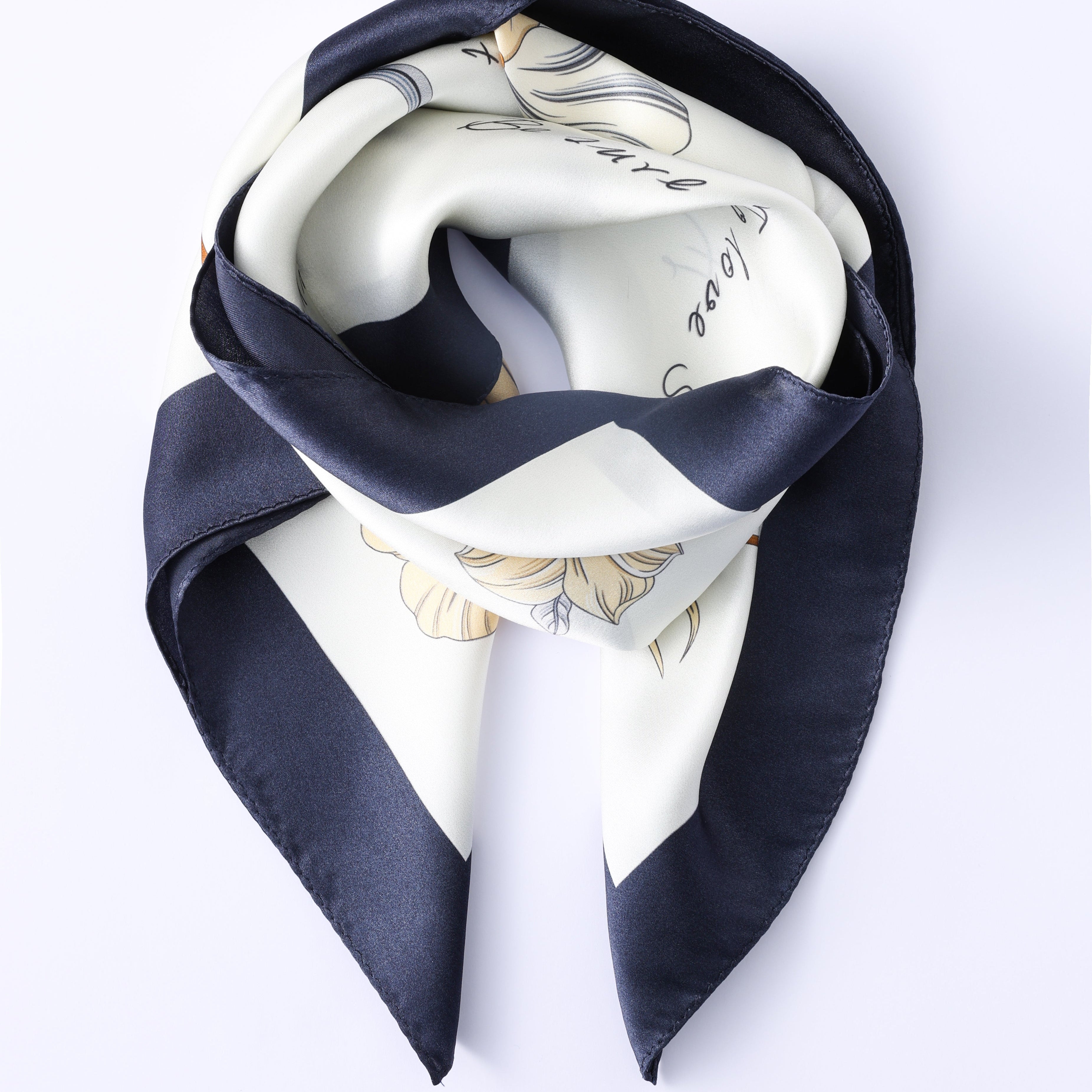 Elegant and luxury silk scarf for women, perfect gift idea – 100% pure silk. Premium fashion.