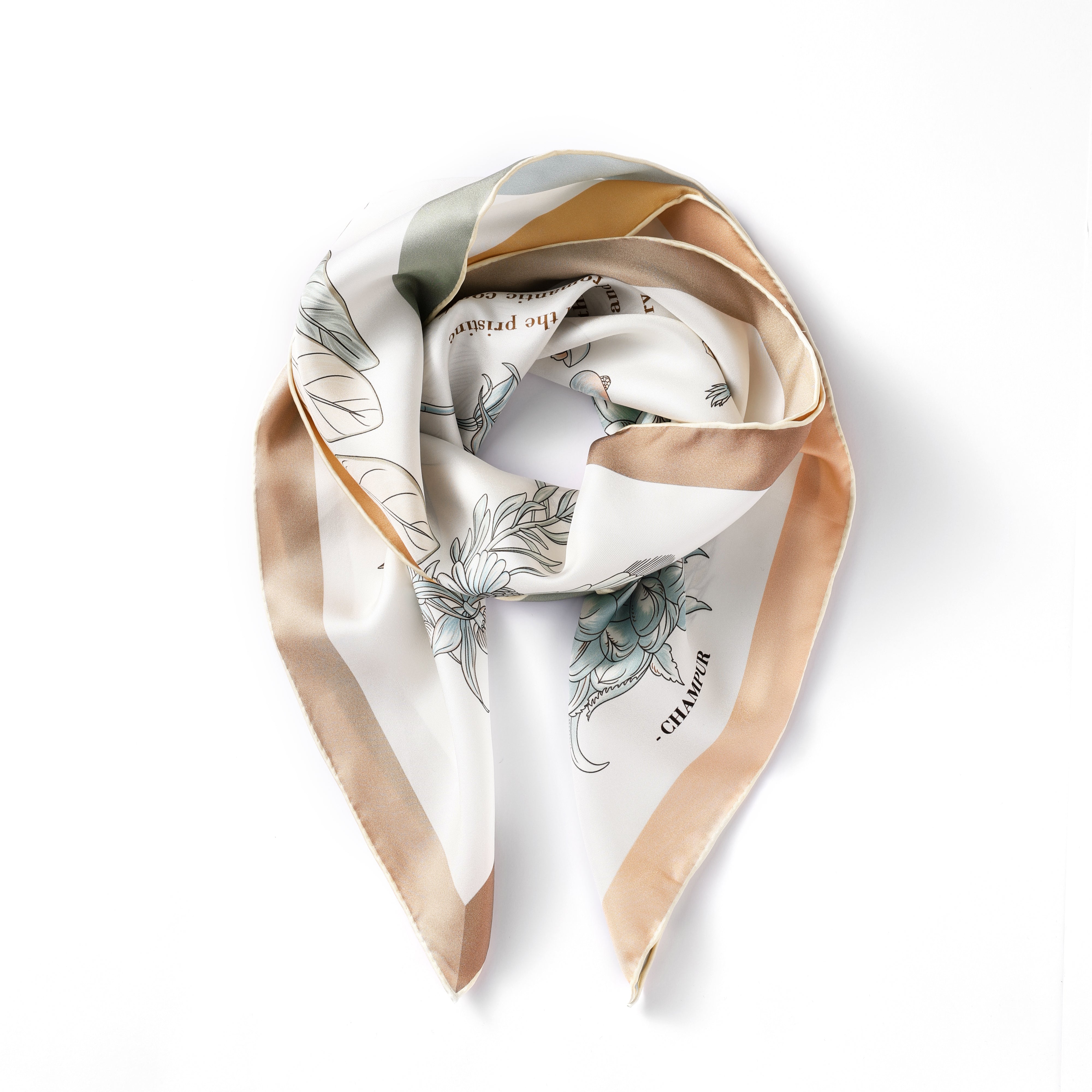 Elegant and luxury silk scarf for women, perfect gift idea – 100% pure silk. Premium fashion.