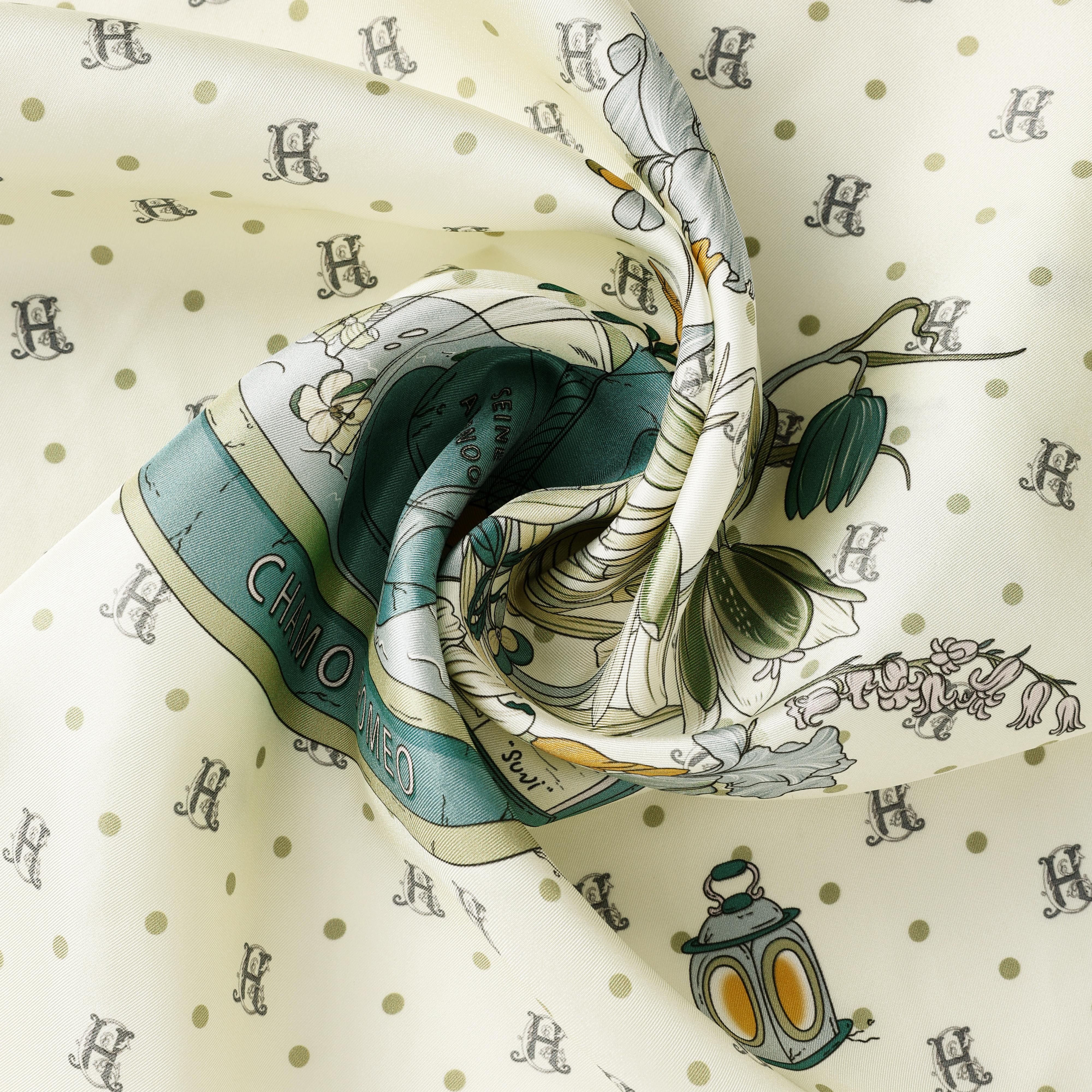 Elegant and luxury silk scarf for women, perfect gift idea – 100% pure silk. Premium fashion.