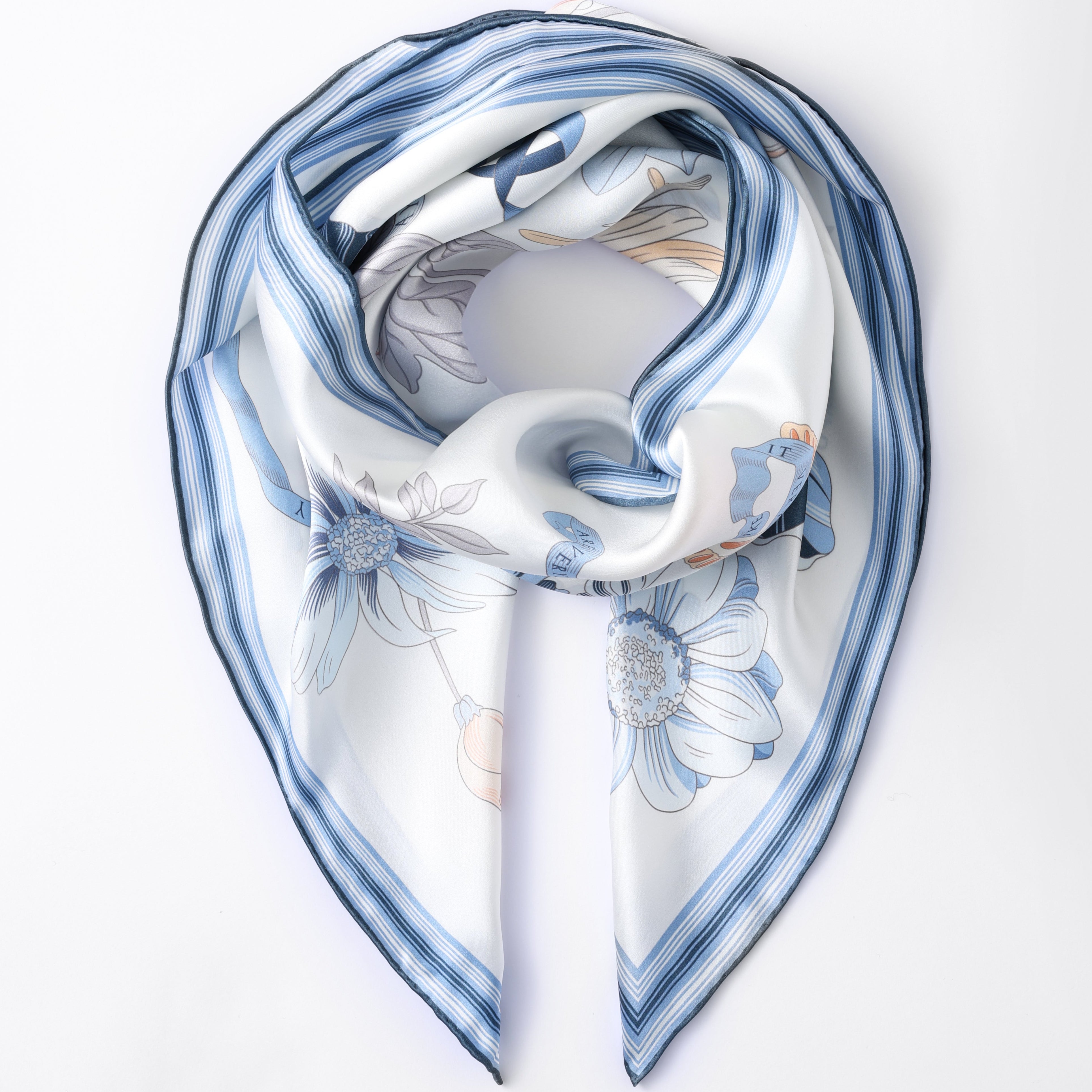 Elegant and luxury silk scarf for women, perfect gift idea – 100% pure silk. Premium fashion.