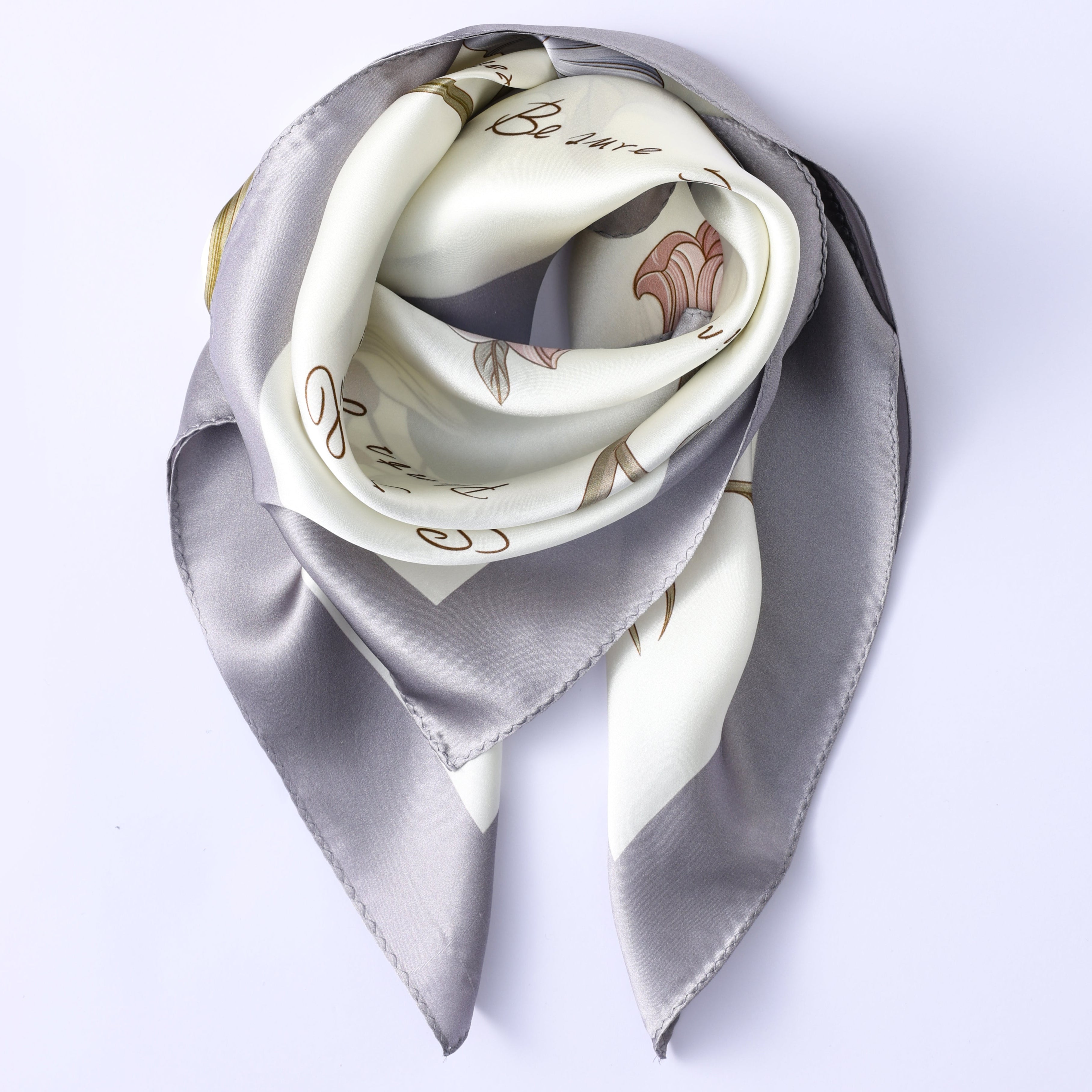 Elegant and luxury silk scarf for women, perfect gift idea – 100% pure silk. Premium fashion.