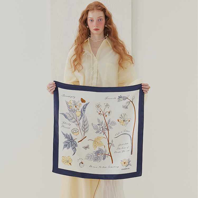 【LOULOUSEOUL】Misty Garden Slim Dress (Scarf Set / Light LYLA MINI DRESS DUSK | The Willow Label