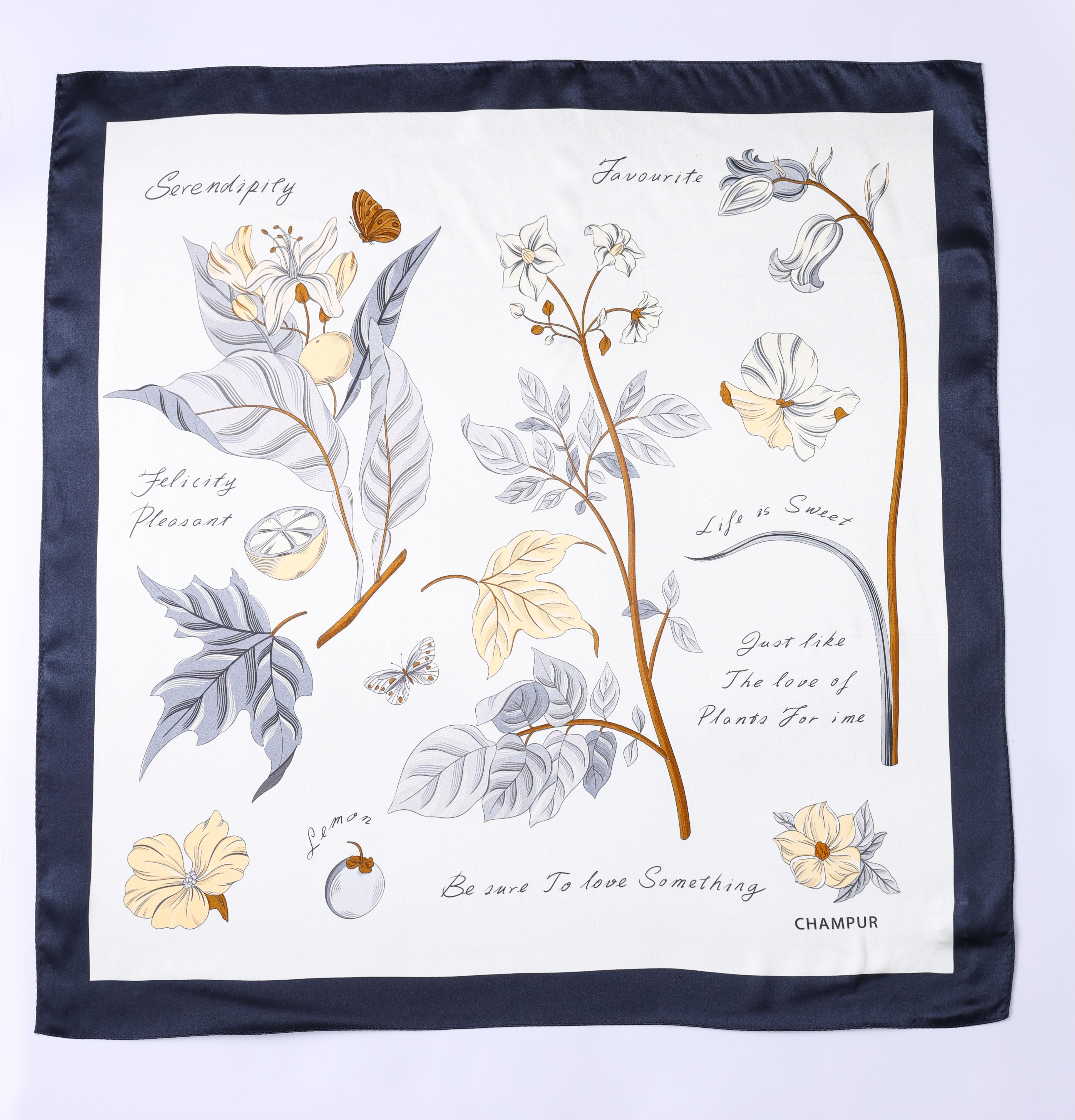 Elegant and luxury silk scarf for women, perfect gift idea – 100% pure silk. Premium fashion.