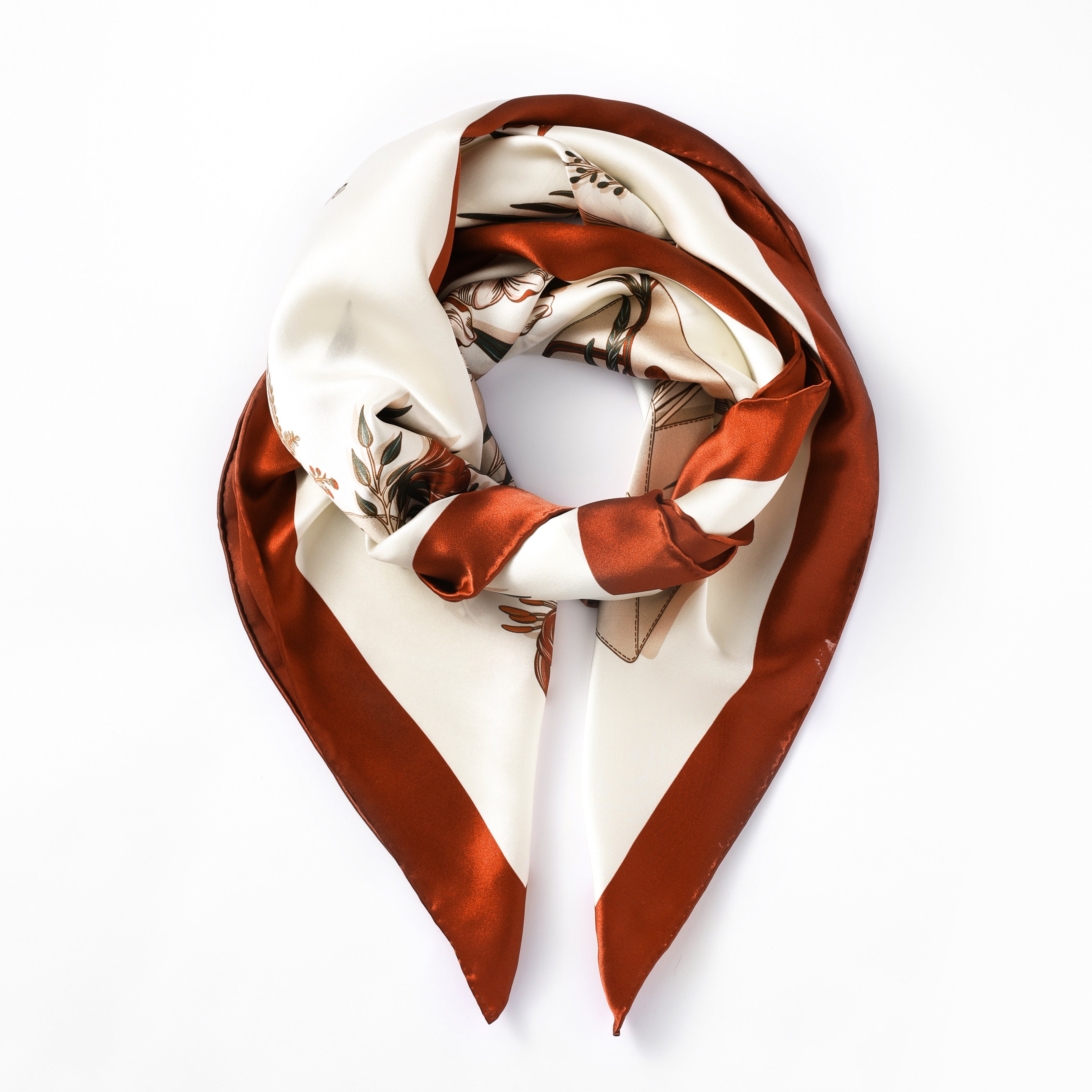 Elegant and luxury silk scarf for women, perfect gift idea – 100% pure silk. Premium fashion.